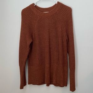 Universal Thread Rust Orange Chunky Knit Crewneck Sweater